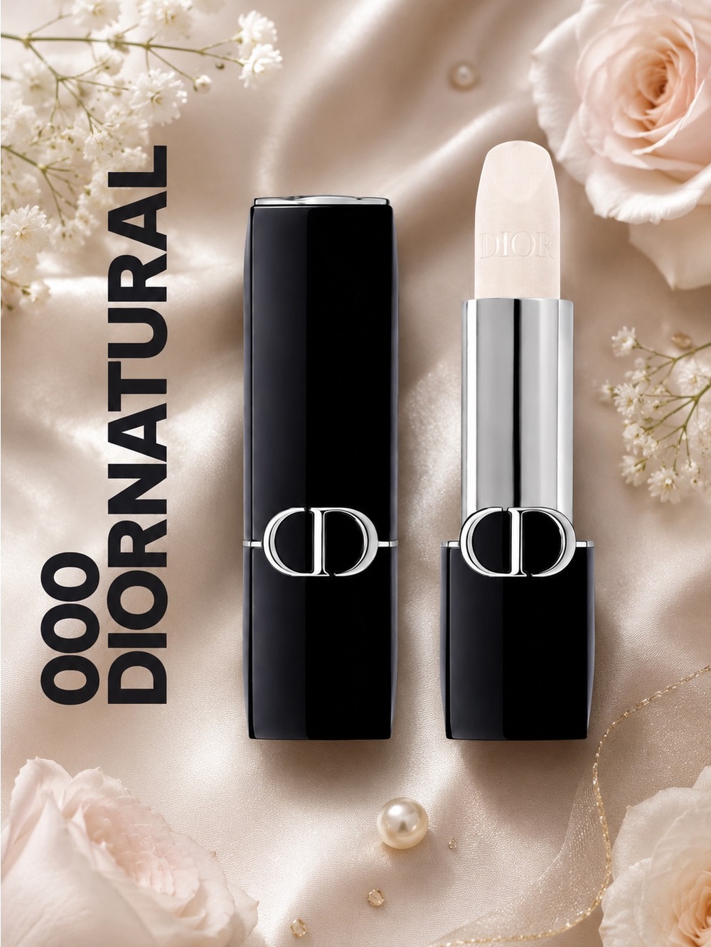 DIOR Rouge Dior Refillable Lip Balm # 000 Dior Natural NWOT No Box Refillable